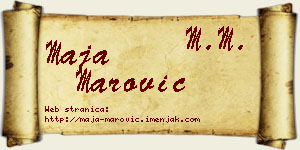 Maja Marović vizit kartica